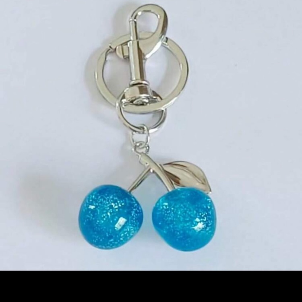 Blue Cherry Keychain Accessory - image 2